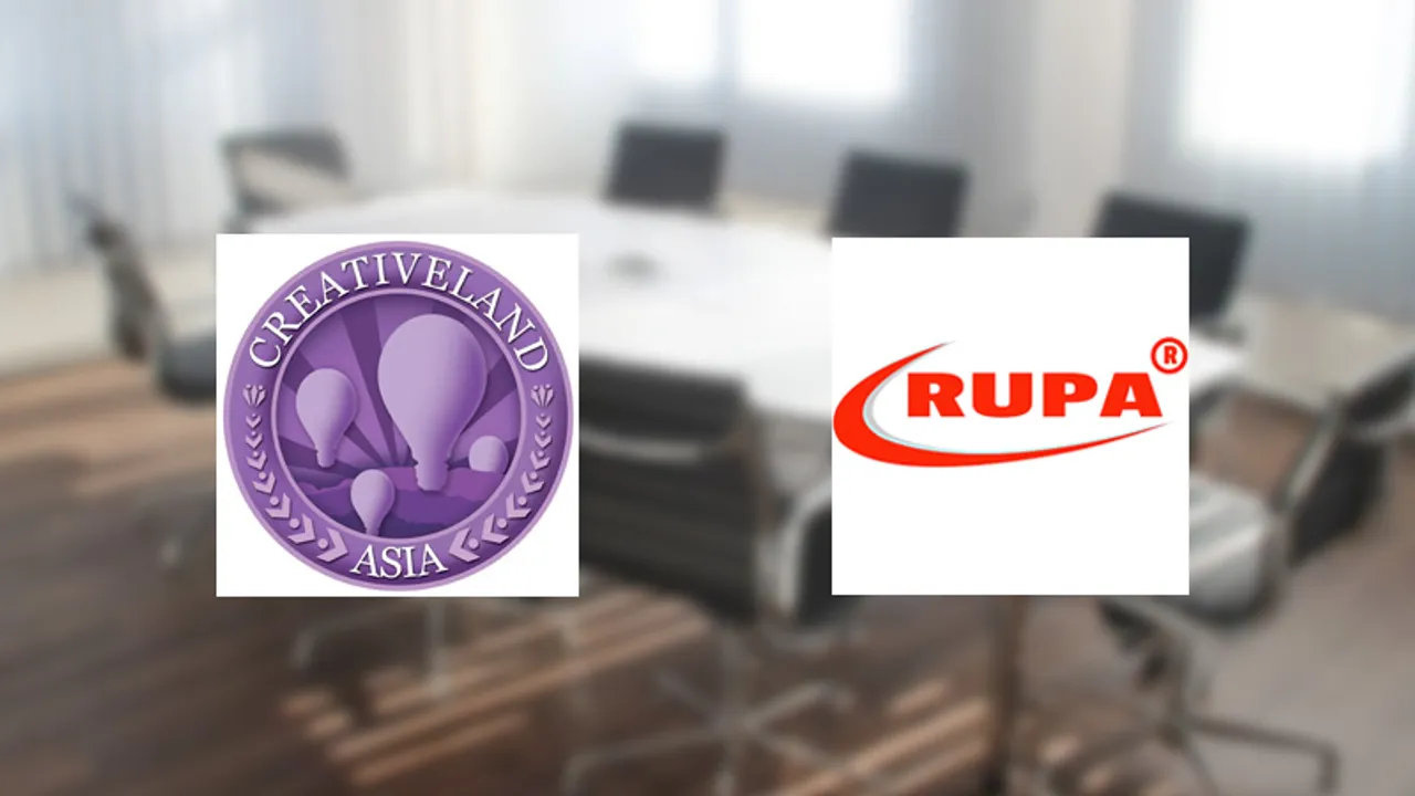 Creativeland Asia bags knitwear brand Rupa's creative mandate