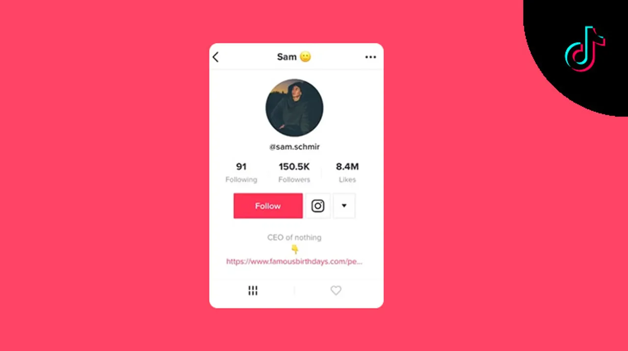 TikTok tests website links on Profile