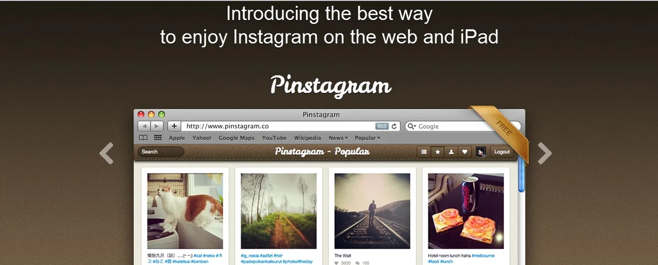 Pinstagram, Instagram, Pinterest, Pinstagram for iPad