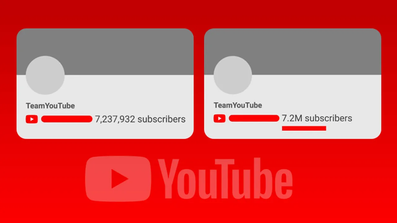 YouTube subscriber counts