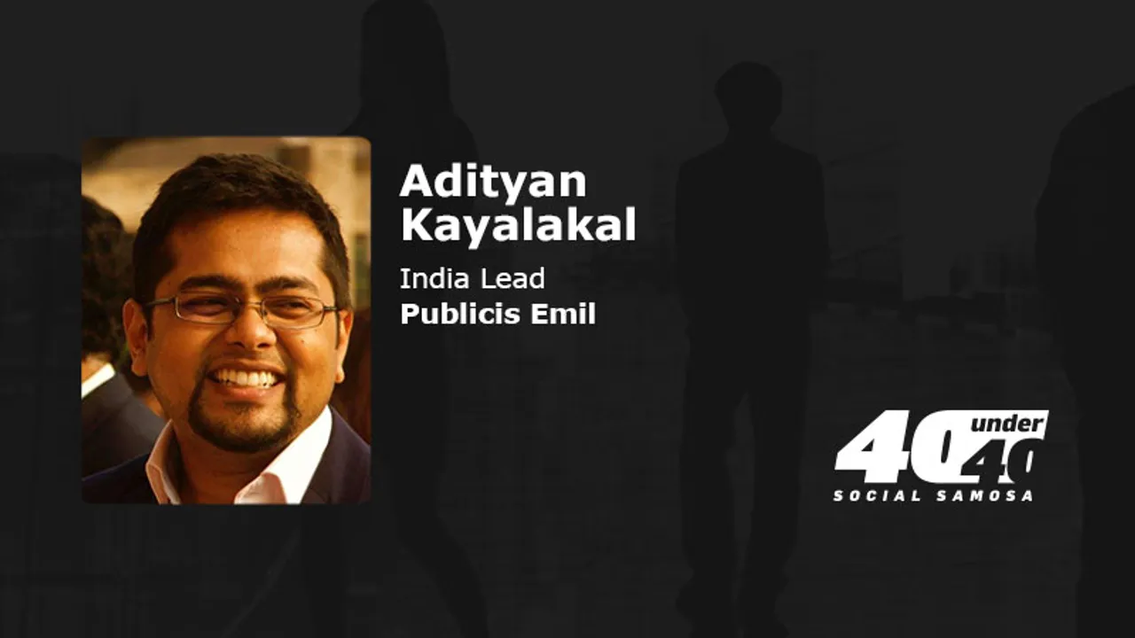 #SS40Under40: Work for people you want to learn from: Adityan Kayalakal