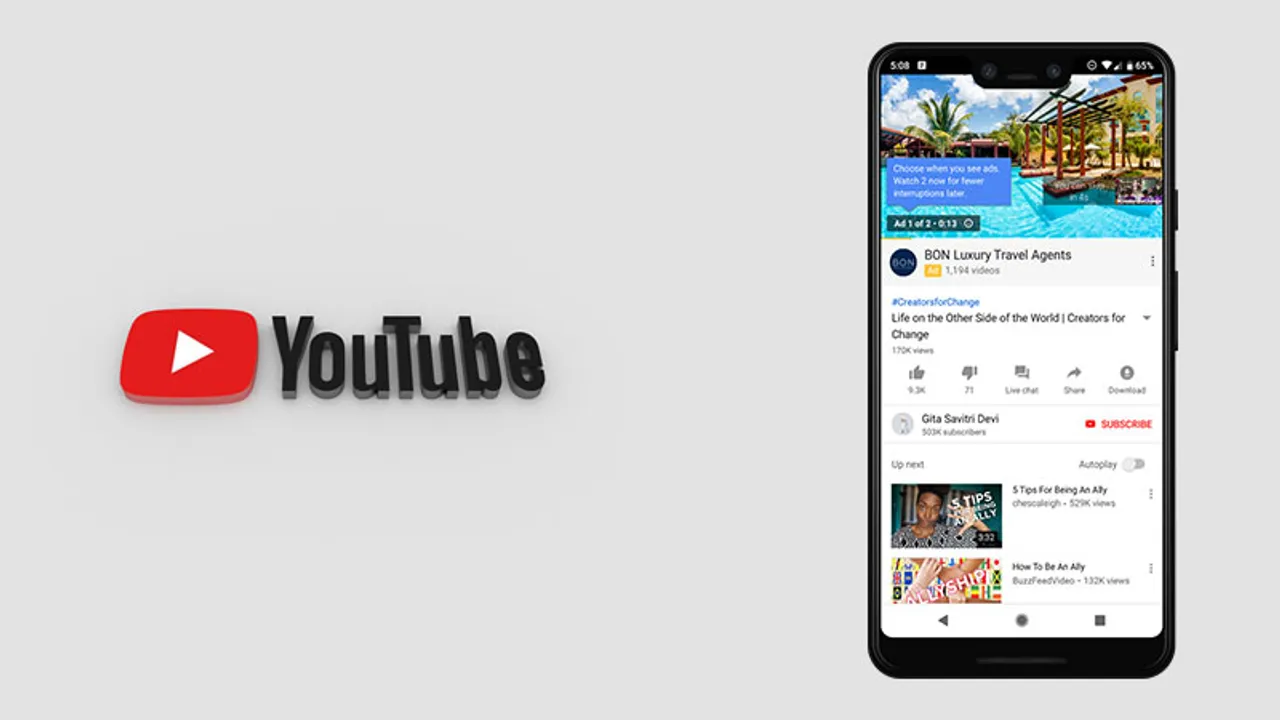 YouTube is testing ad-pods; two ads back-to-back