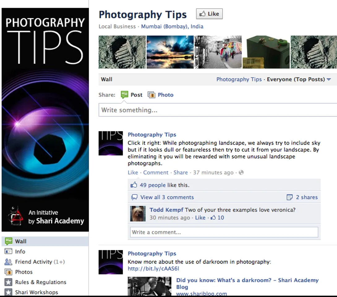 Social Media Case Study: Shari Academy of Photography