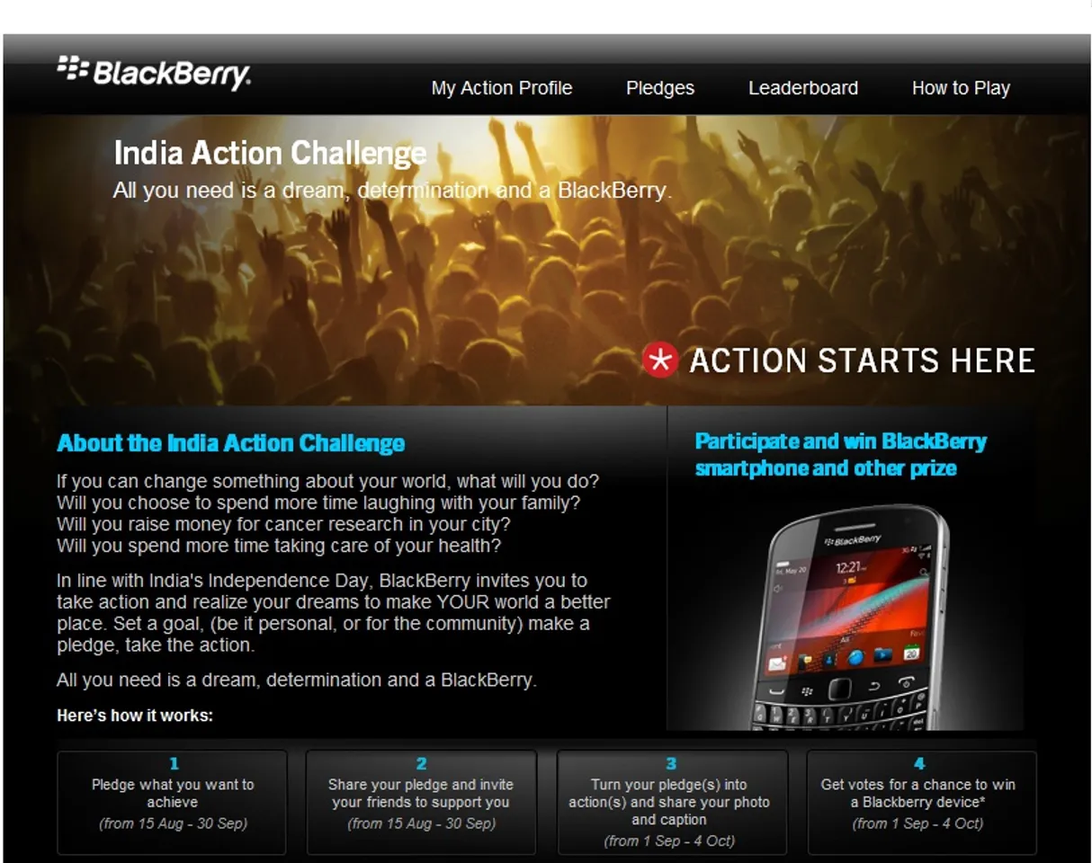 Social Media Campaign Review : Blackberry's 'India Action Challenge'