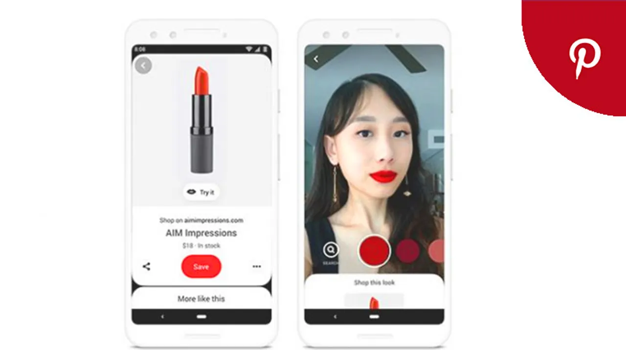 Pinterest feature to allow trying lipstick shades before purchase