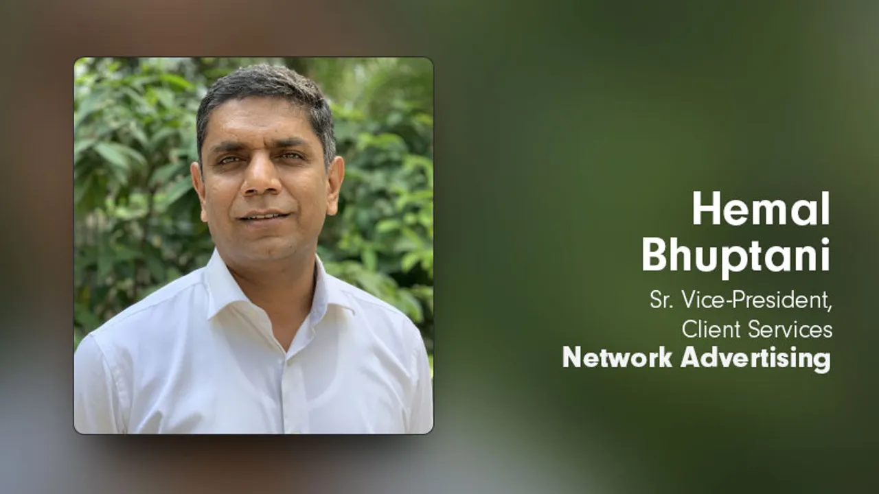 Hemal Bhuptani joins Network Advertising as Sr Vice-President, Client Services