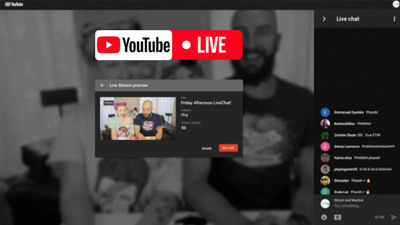 YouTube live streaming