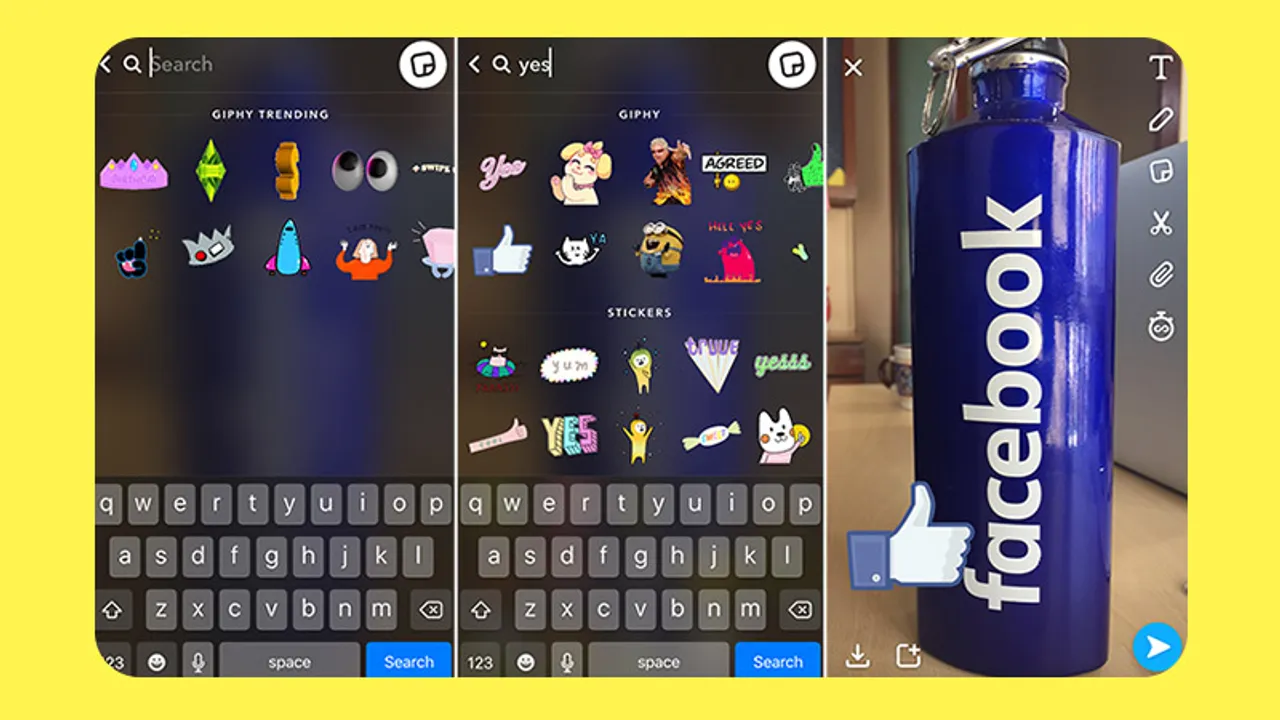 GIF Stickers on Snapchat