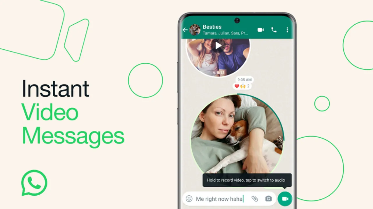 Video messages on WhatsApp