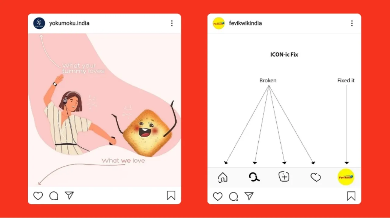 Instagram interface brand creatives