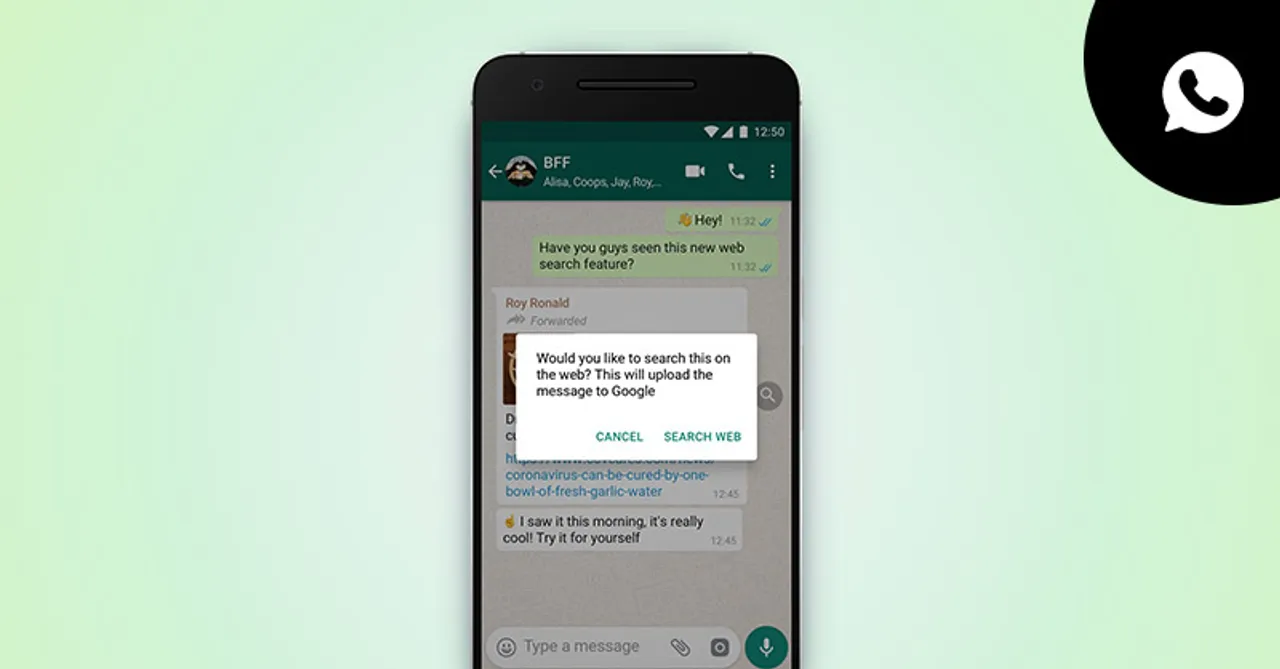 WhatsApp launches an option to cross-check forwarded messages