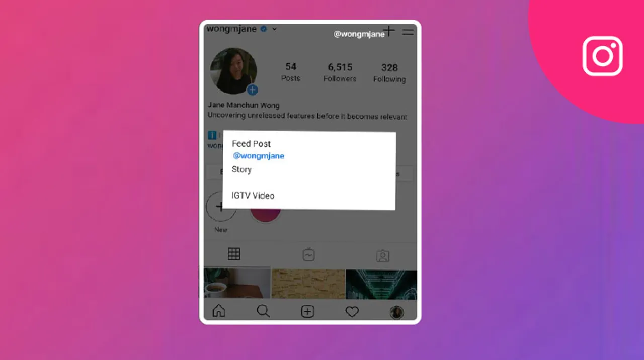 Instagram might be introducing a button to upload different kinds of content