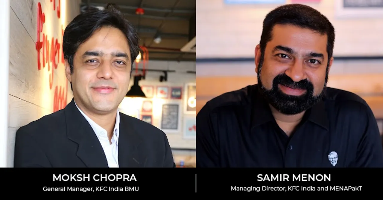 KFC elevates Samir Menon to Managing Director for MENAPakT & India, Moksh Chopra to General Manager, India