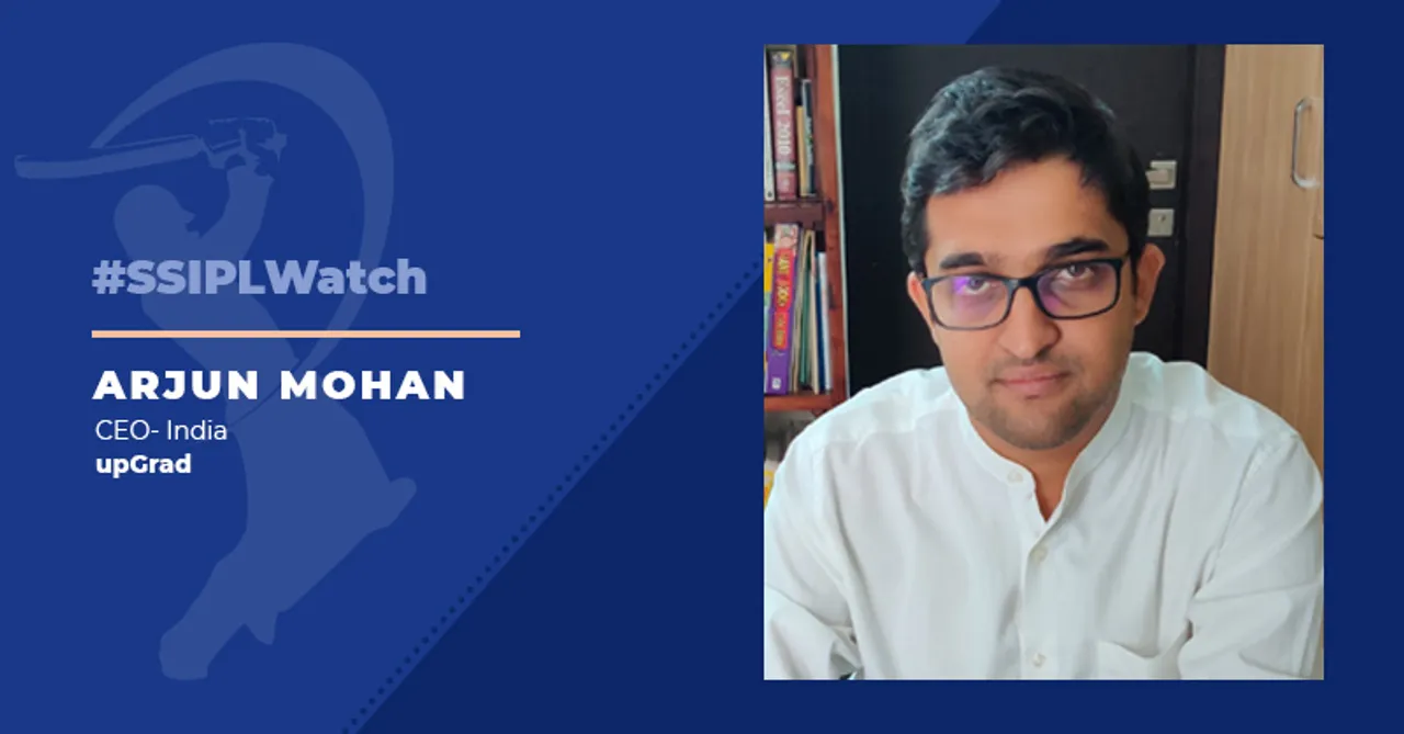 #SSIPLWatch upGrad’s association with IPL 2020 is driven towards brand awareness: Arjun Mohan, upGrad