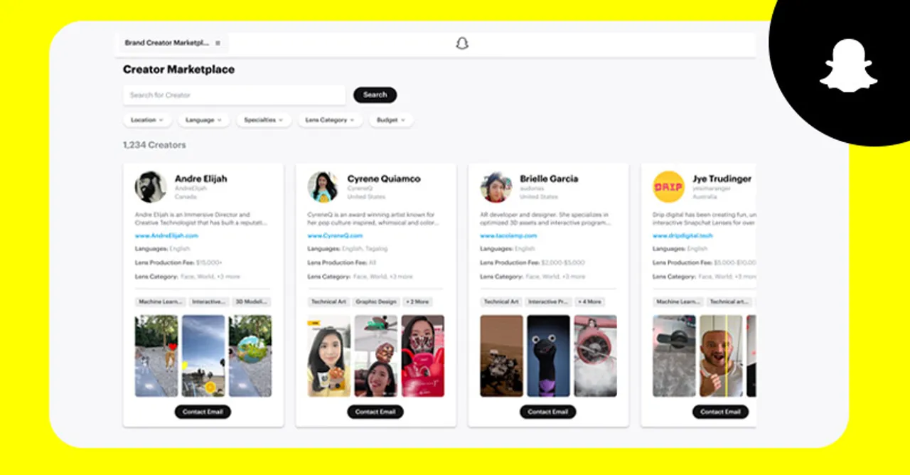 Snapchat announces the launch of Creator Marketplace