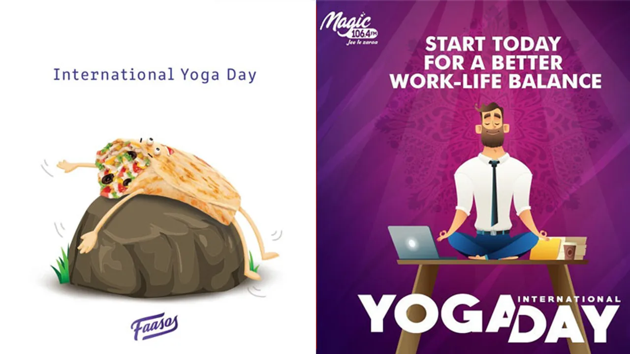 Brands stretch their creative minds this International Yoga Day