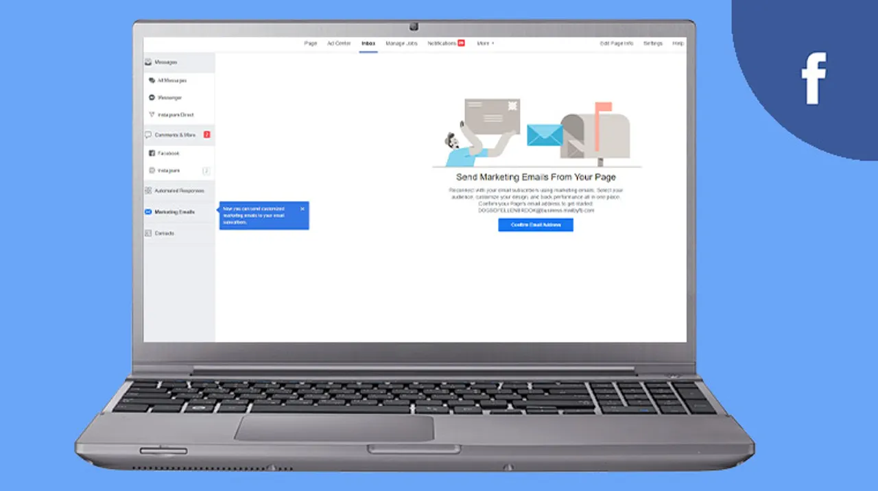 Facebook tests sending marketing emails from Pages