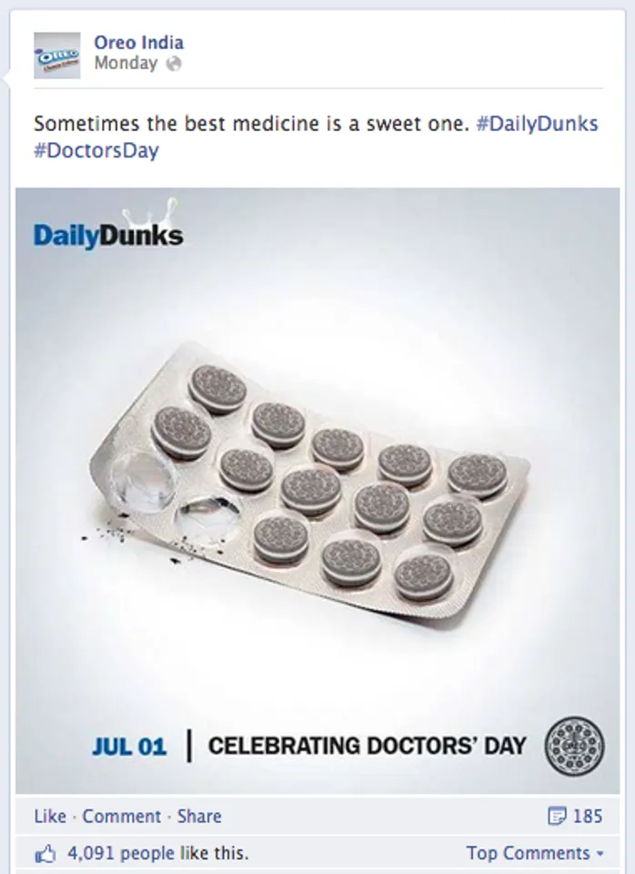 Oreo India Facebook Post Doctor's Day
