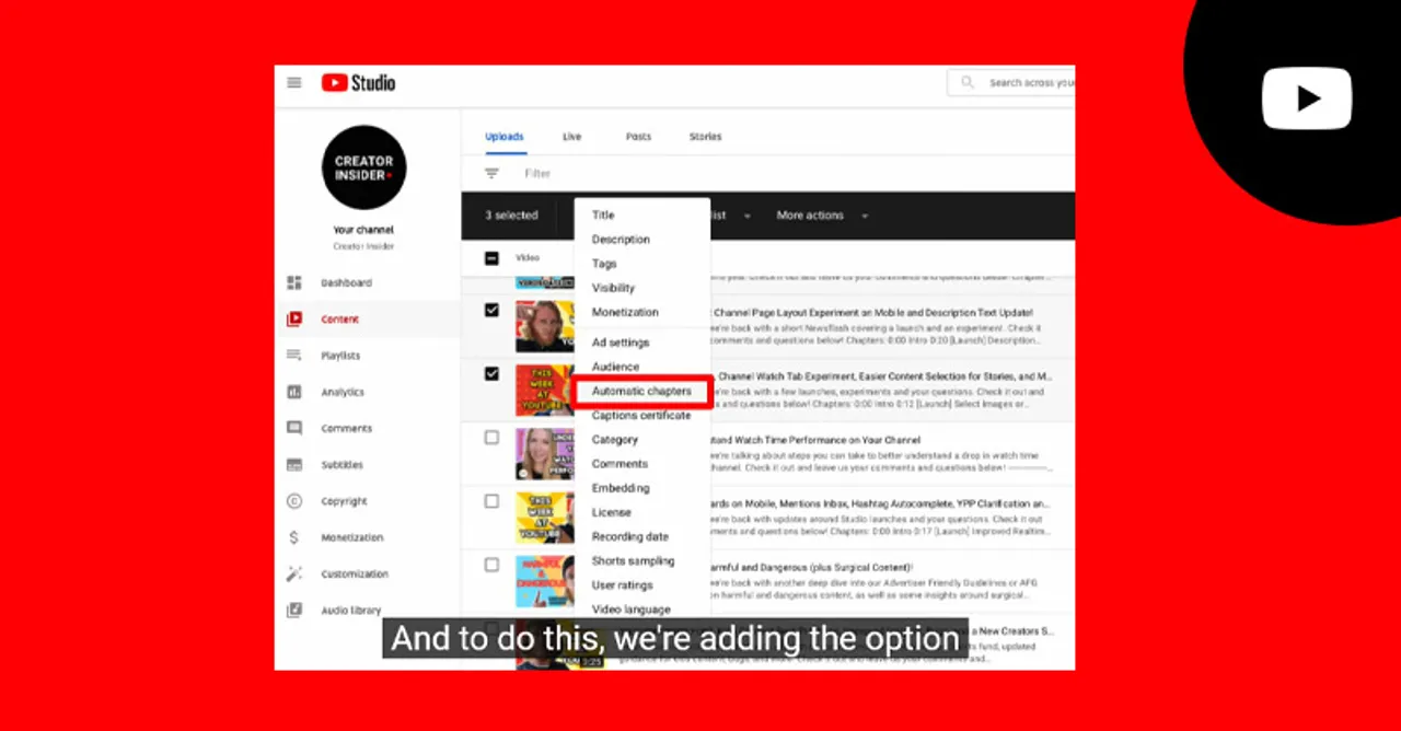 YouTube updates