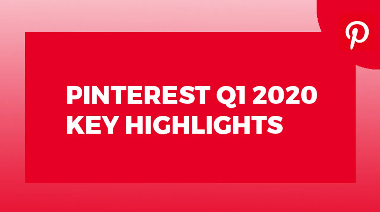 User Engagement with organic shopping content rises 44% y-o-y: Pinterest Q1 2020 Results