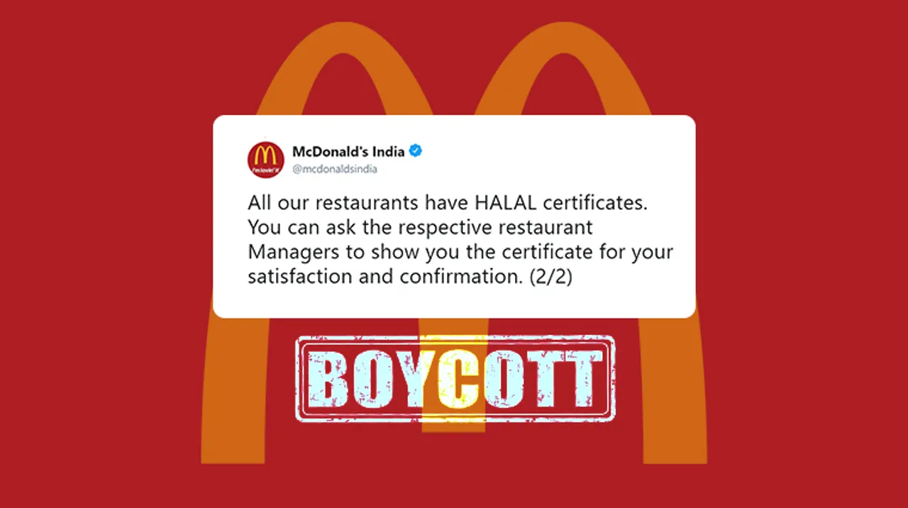#BoycottMcDonalds trends on Twitter as the war between HALAL and Jhatka fuels