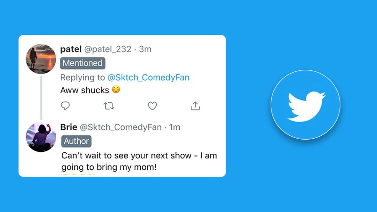 Twitter is testing labels for conversation threads: author, mentioned, and following