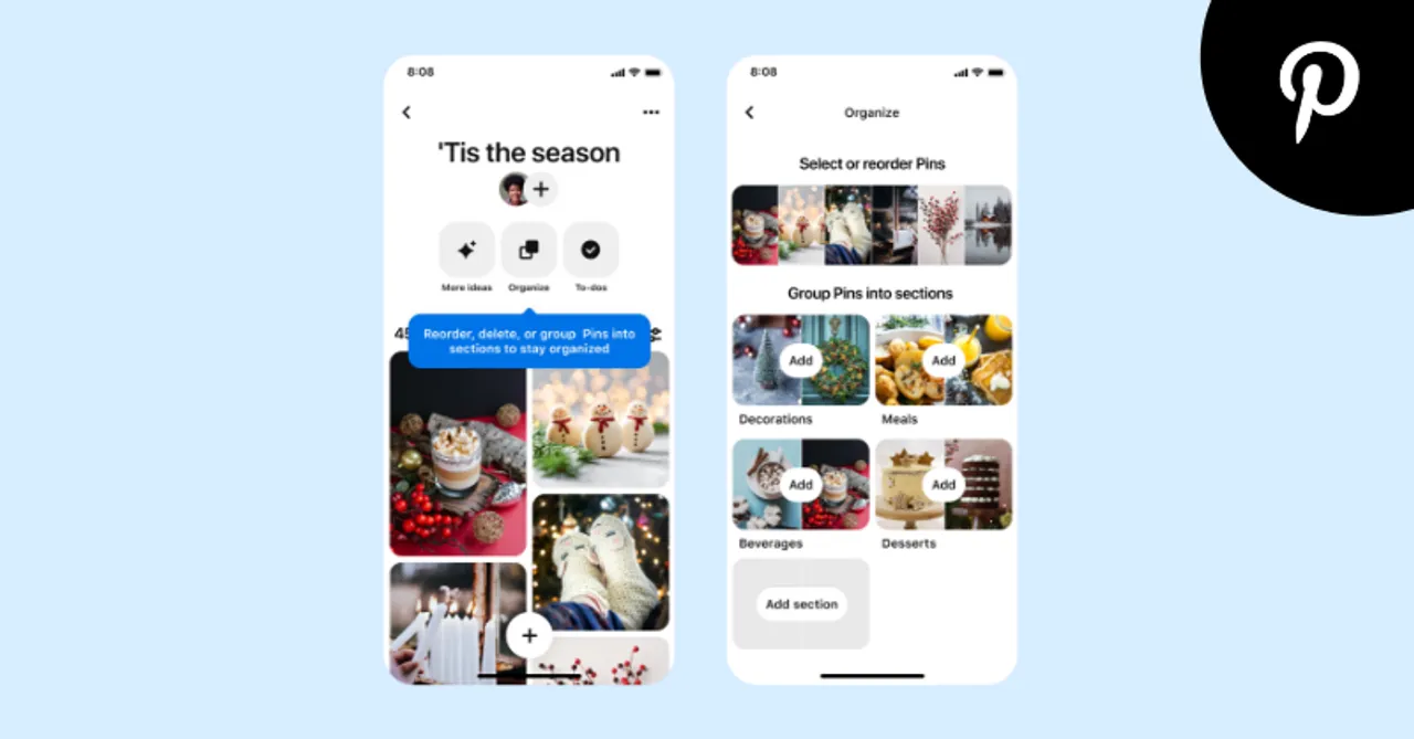 Pinterest new board features
