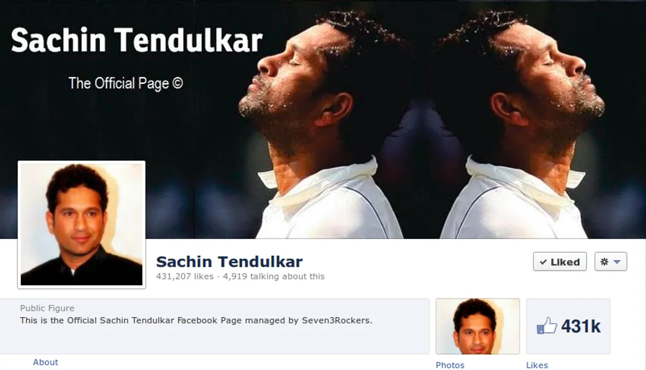 Sachin Tendulkar Joins Facebook