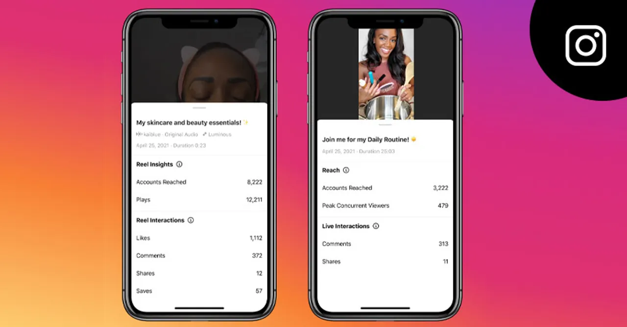 Instagram introduces insights for Reels and Live