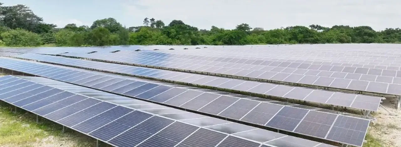 The 2.2 MW solar PV system at TMCC generates 3,000 MWh annually, cutting 1,300 tons of CO2 emissions, equal to planting 20,000 trees.