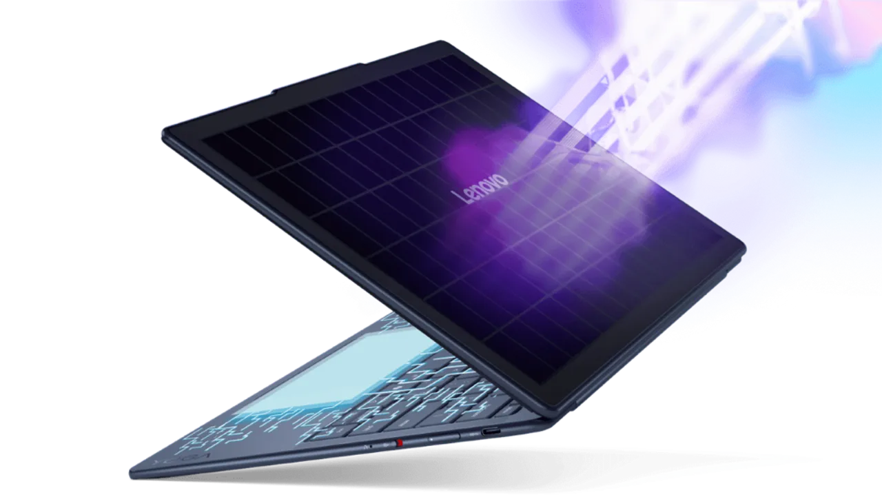 Yoga Solar PC Concept by Lenovo generated one hour of video playback from 20 minutes of sunlight and was the first ultraslim solar-powered PC.