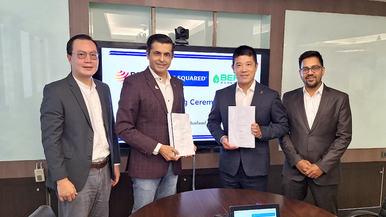The partnership aims to deploy solar, storage, and hybrid solutions, targeting 300 MW of renewable projects within three years. 