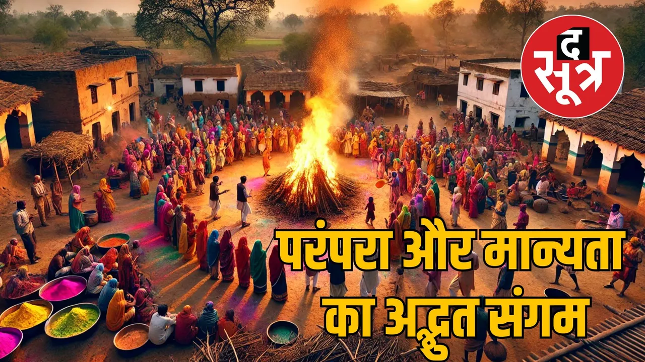 mandla dhangav village holi celebration one day before madhya pradesh