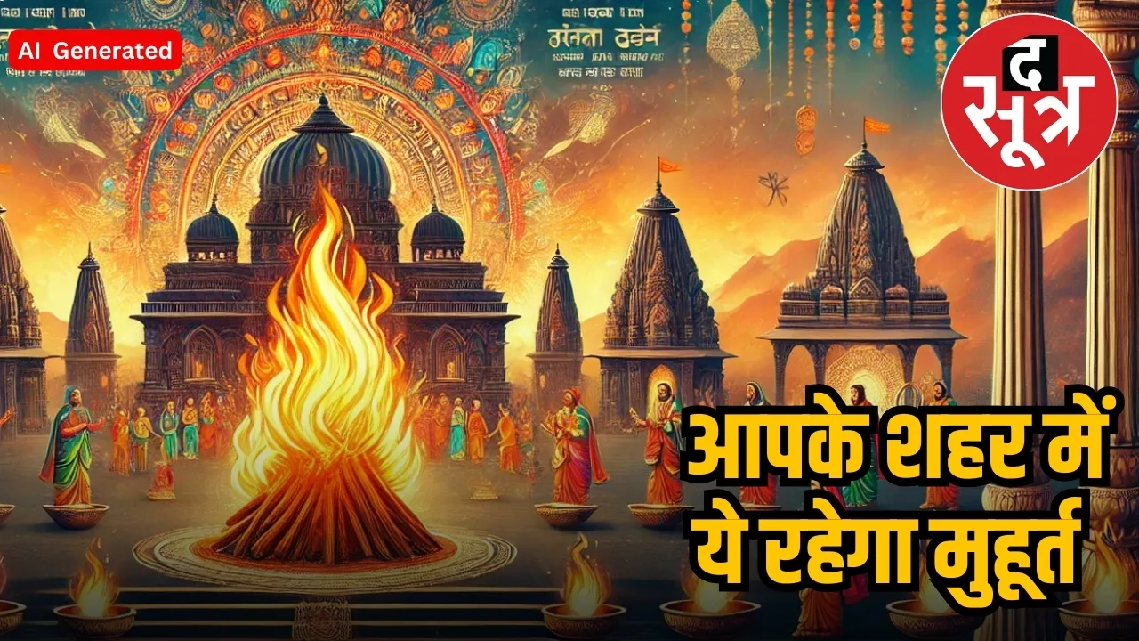 india city wise holika dahan timing