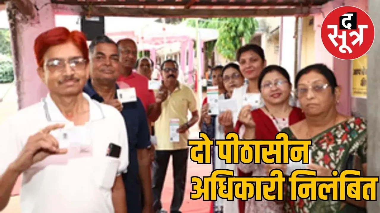 जबलपुर में वोटिंग का वीडियो सोशल मीडिया पर डालना पड़ा महंगा, दो पीठासीन अधिकारी निलंबित, दो मतदाताओं पर भी कार्रवाई