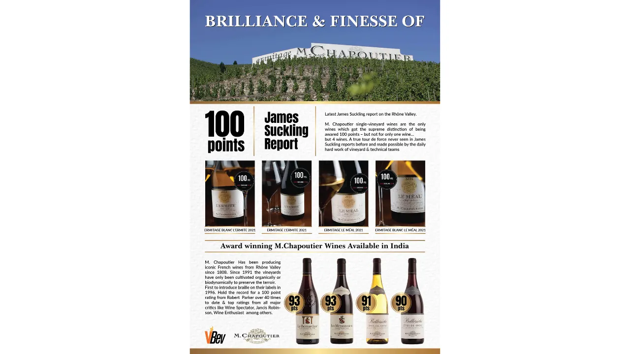 M. Chapoutier’s wines listed in James Suckling Report