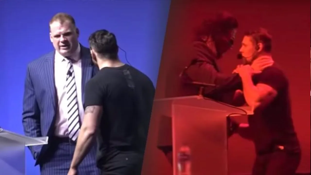 WATCH: Kane's impromptu turn into big red machine to chokeslam bodyguard during Mayor speech goes viral