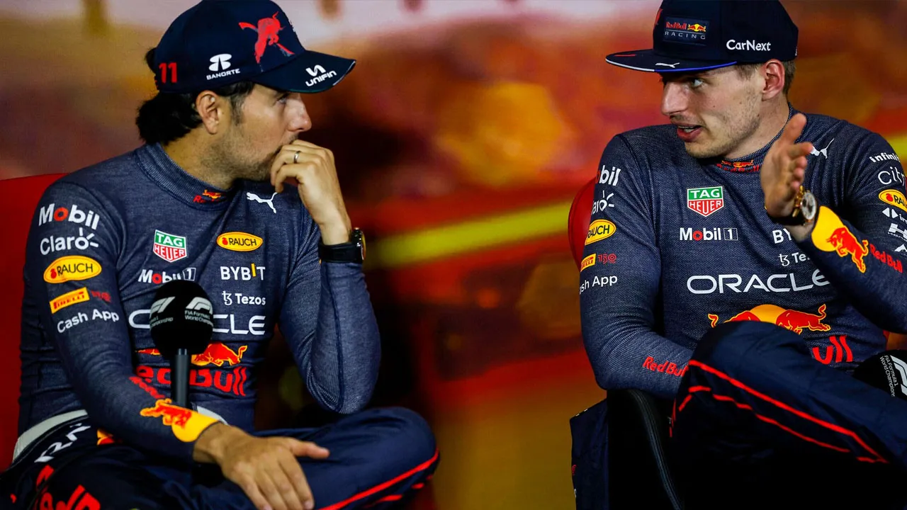 Sergio Perez and Max Verstappen 