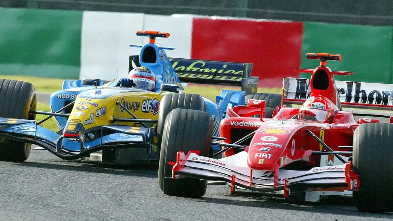 Michael Schumacher and Fernando Alonso