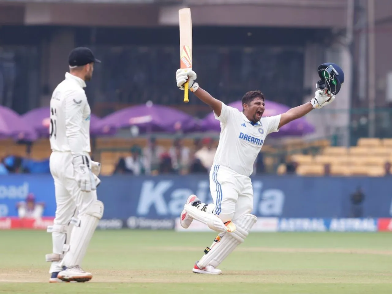 WATCH Emotional Sarfaraz Khan revels after scoring his first ton for