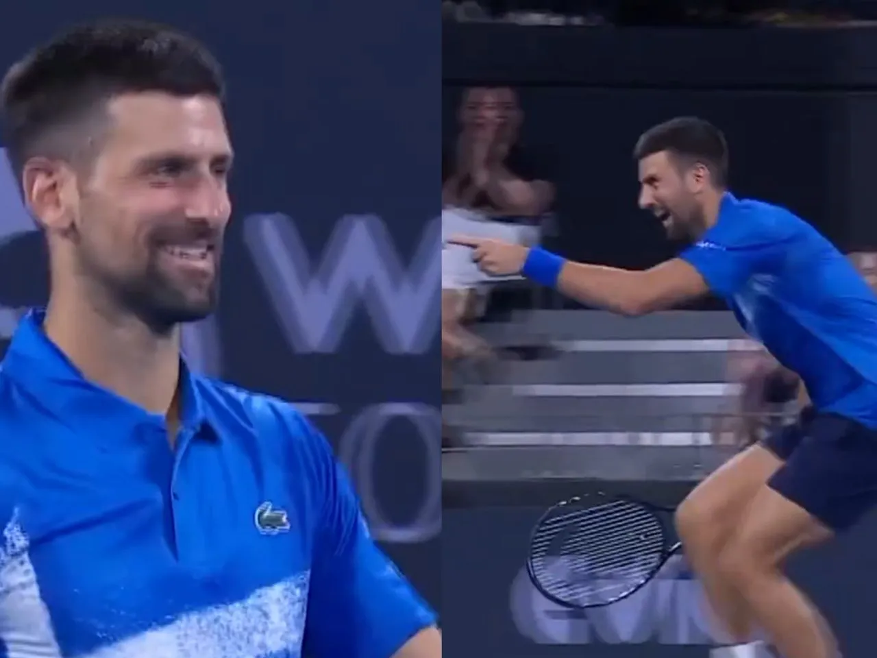 WATCH: Novak Djokovic gets excited after stunning backhand return in Brisbane International 