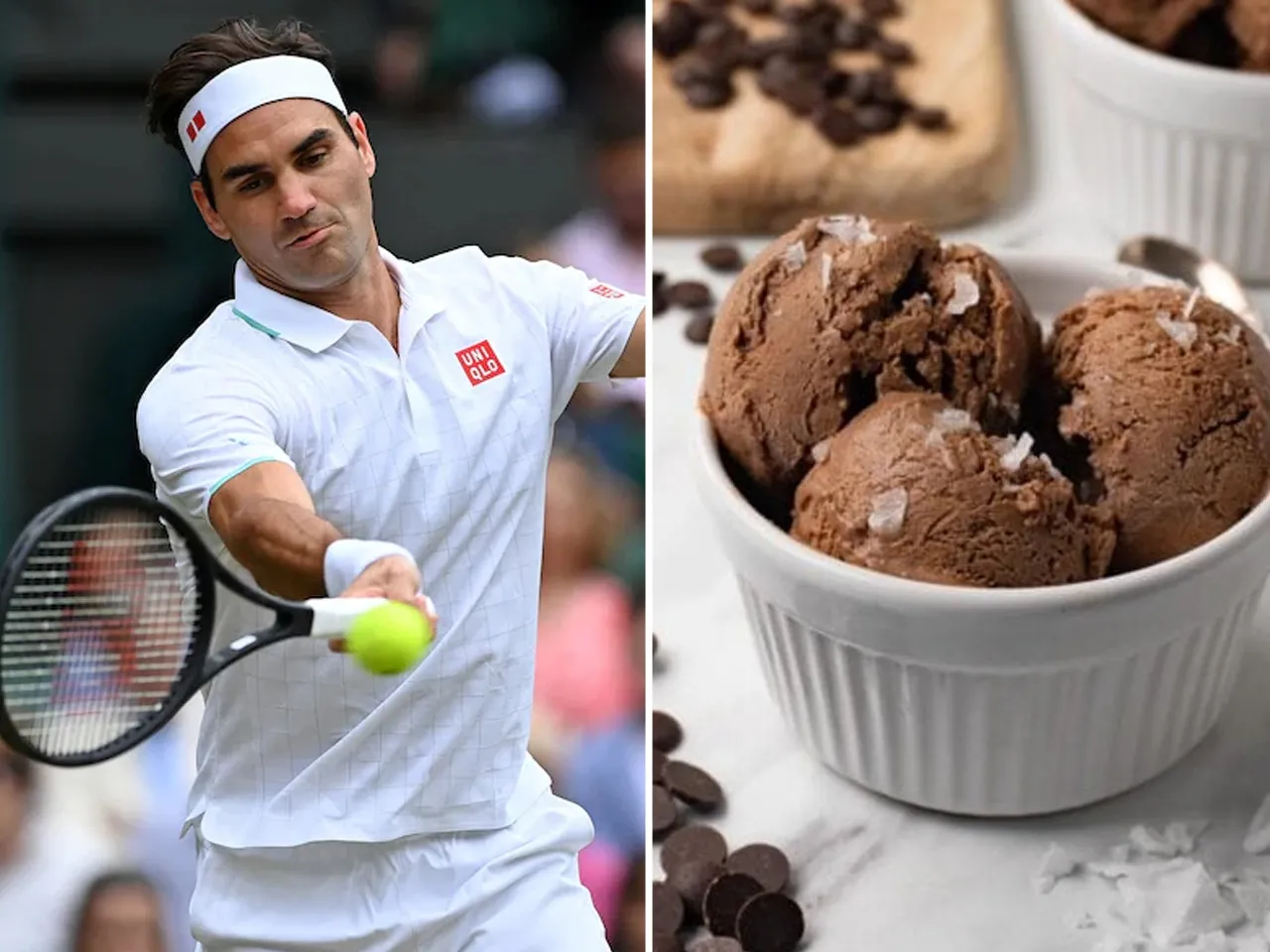 Roger Federer: Chocolate and Ice Cream