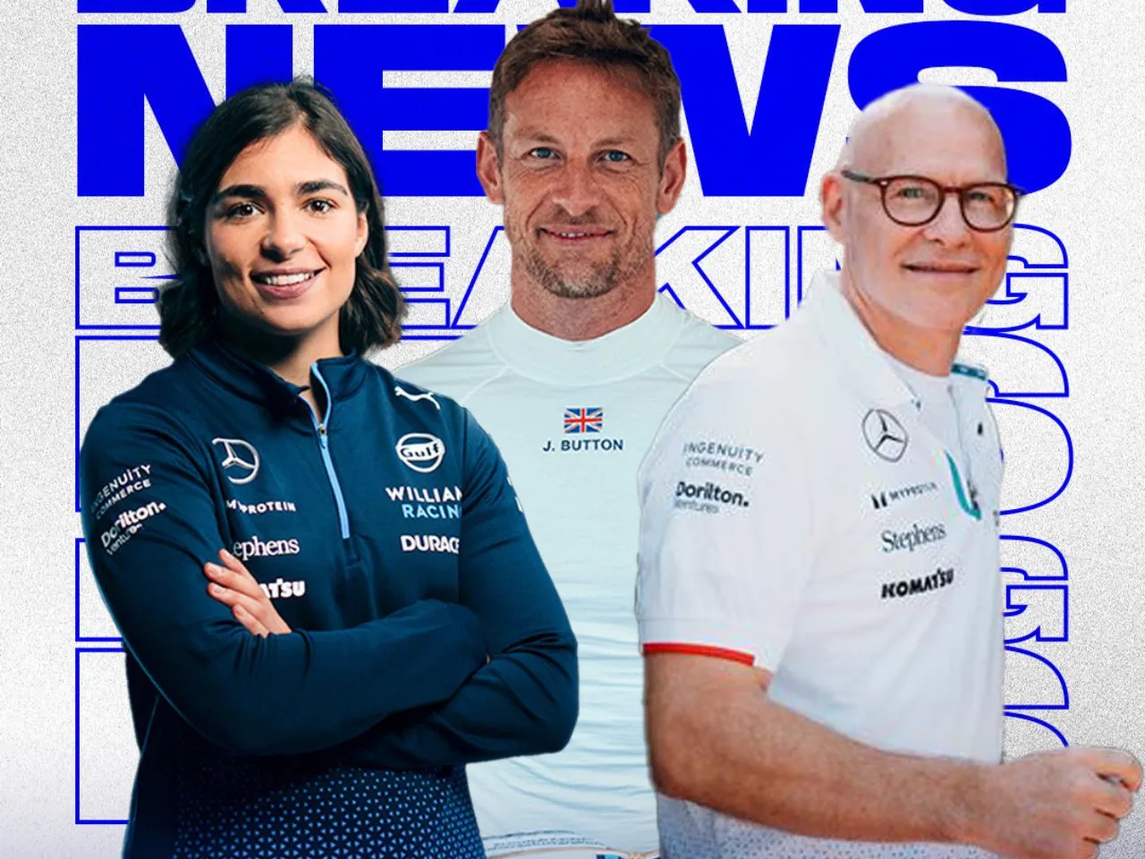 Williams Racing signed Jacques Villenueve, Jamie Chadwick, and Jenson Button as ambassadors.