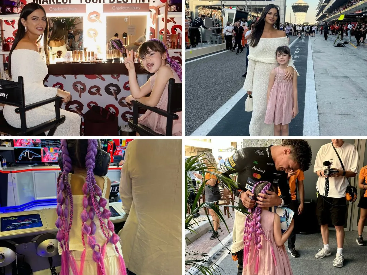 Kelly Piquet daughter Penelope like pink and purple very much