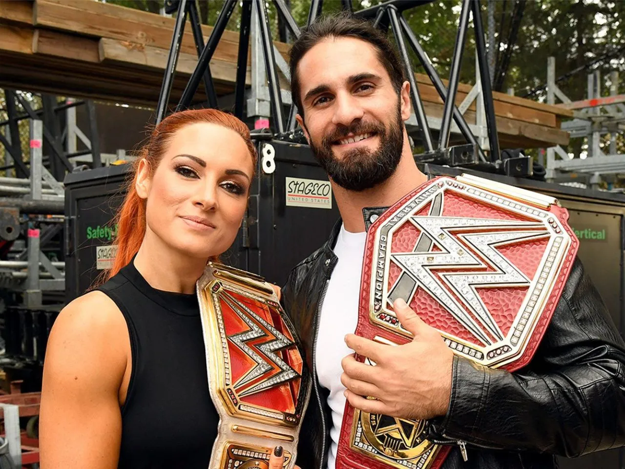 Seth Rollins and Becky Lynch