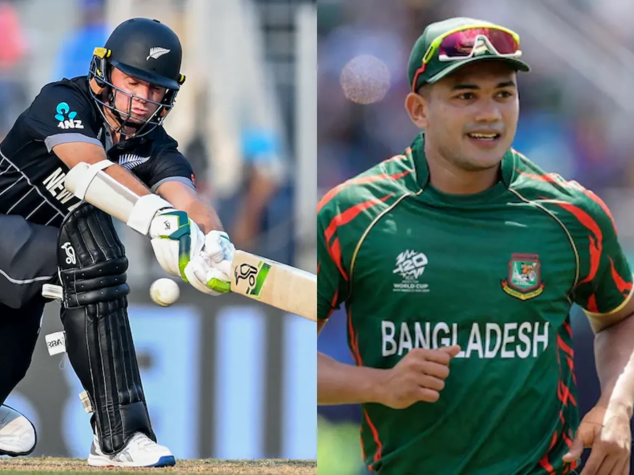 Tom Latham and Taskin Ahmed (File Photo: X)