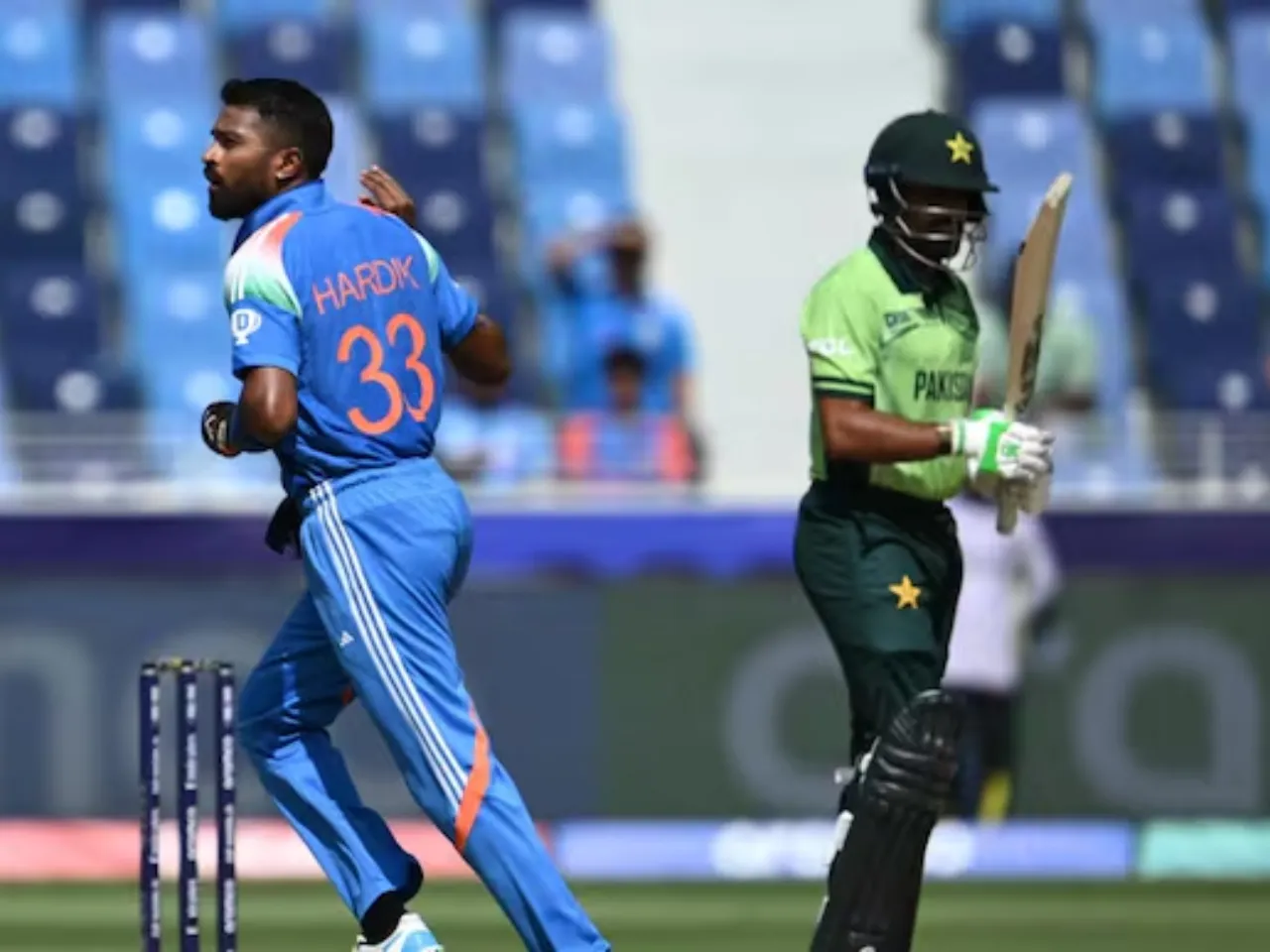 Hardik Pandya celebrates after dismissing Babar Azam in the India vs Pakistan game in ICC Champions Trophy 2025 - Dubai (File Photo: X)