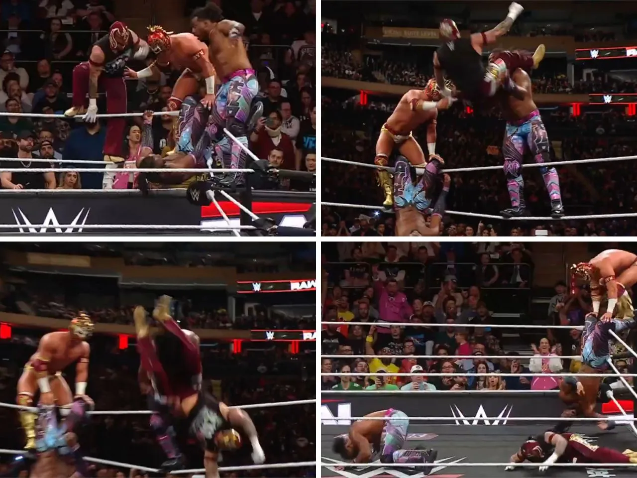 WATCH: 50-year-old Rey Mysterio defies age, delivers Hurricanrana from top rope to Xavier Woods on WWE Raw