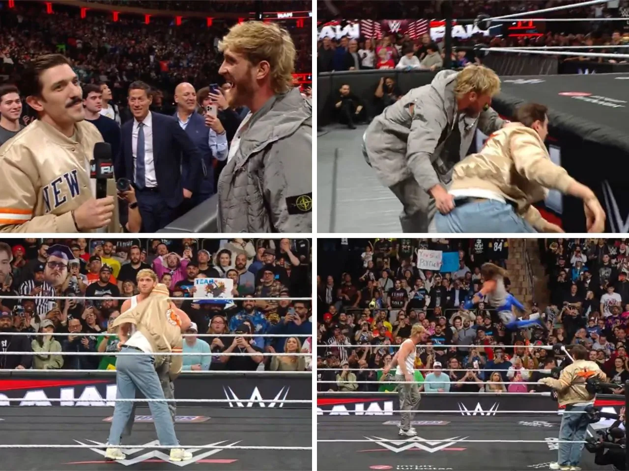 WATCH: Logan Paul attacks Andrew Schulz on WWE Raw