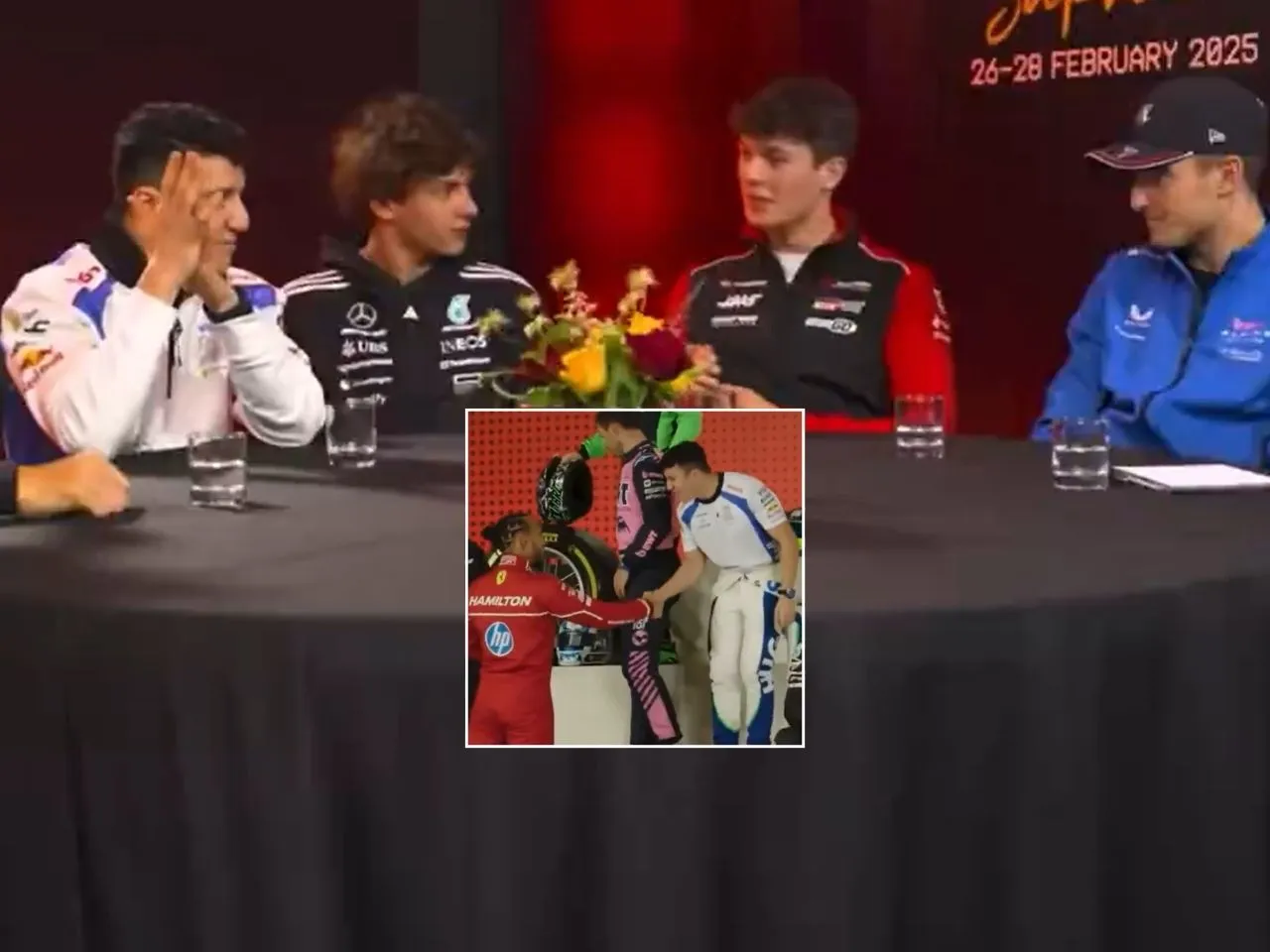 WATCH: Oliver Bearman shares fan boy moment of Isack Hadjar with Lewis Hamilton 